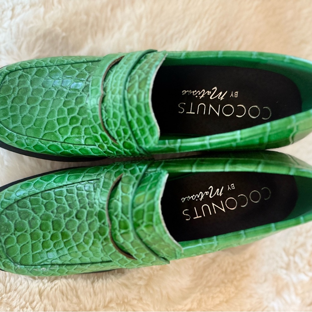 New Green Shoes 7M “Coconuts by Matisse” Chunk Heel Loafers - Picture 4 of 6